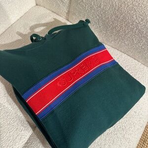 Supreme Chest Stripe Logo Hooded Sweatshirt